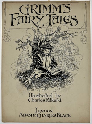 Item #6472 [Folkard, Charles- Original Art for Grimm's Fairy Tales] Six Original Pen and Ink...