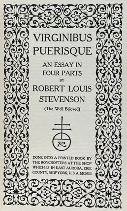 [Roycroft Press] Virginibus Puerisque