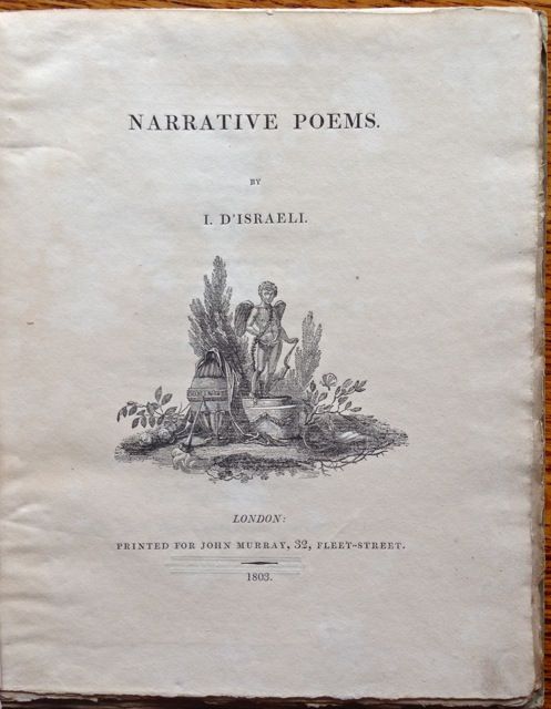 Item #945 Narrative Poems. Isaac D'Israeii.